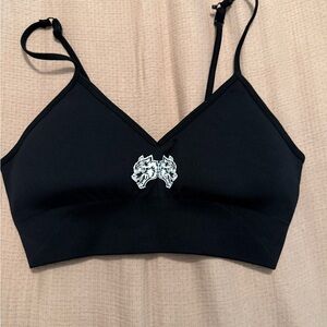 Darc Sport Black Sports Bra with Game Controller Detail